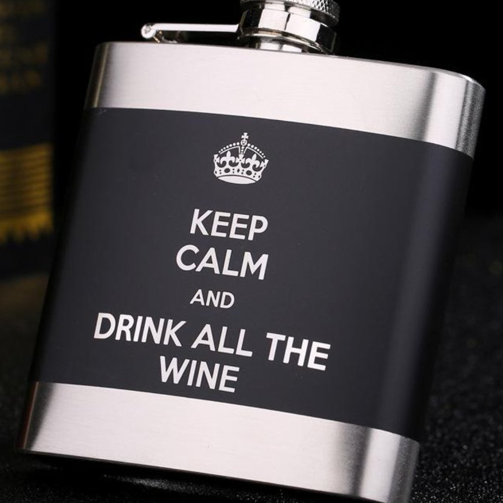 6-oz. Stainless Steel Quote Flask